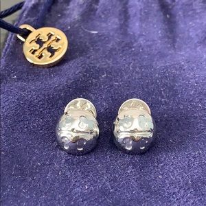 Tory Burch logo earrings